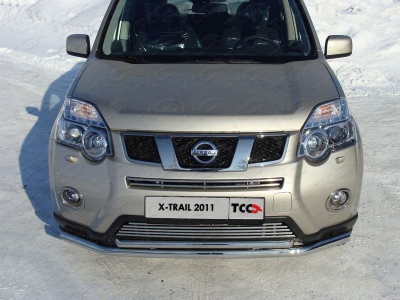 Накладка решётки радиатора нижняя 12 мм ТСС для Nissan X-Trail 2011-2015