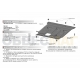 Защита картера и КПП Автоброня для 2,0 и 2,4 АКПП сталь 2 мм для Hyundai Sonata 2014-2019
