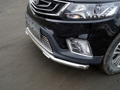 Решётка радиатора нижняя 12 мм ТСС для Geely Emgrand X7 2018-2021