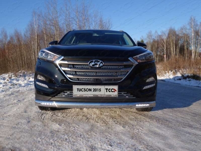 Накладка решётки радиатора 12 мм ТСС для Hyundai Tucson 2015-2018