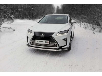 Защита переднего бампера с ДХО 60 мм ТСС для Lexus RX-200t/350/450h 2015-2021