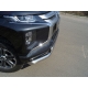 Защита передняя двойная 76-75 мм ТСС для Mitsubishi L200 2019-2021