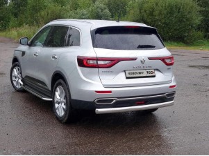 Защита заднего бампера овальная 72х42 мм для Renault Koleos № RENKOL17-36