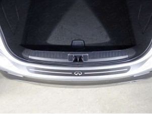 Накладка на задний бампер лист шлифованный лого Infiniti для Infiniti QX30 № INFQX3016-08