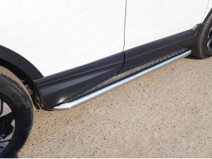 Пороги с площадкой алюминиевый лист 60 мм для Honda CR-V № HONCRV17-23