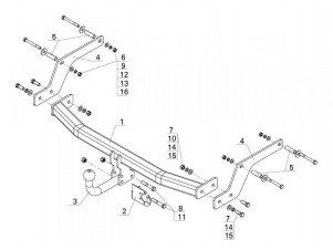 ТСУ Фаркоп Avtos на Renault Sandero № RN 11